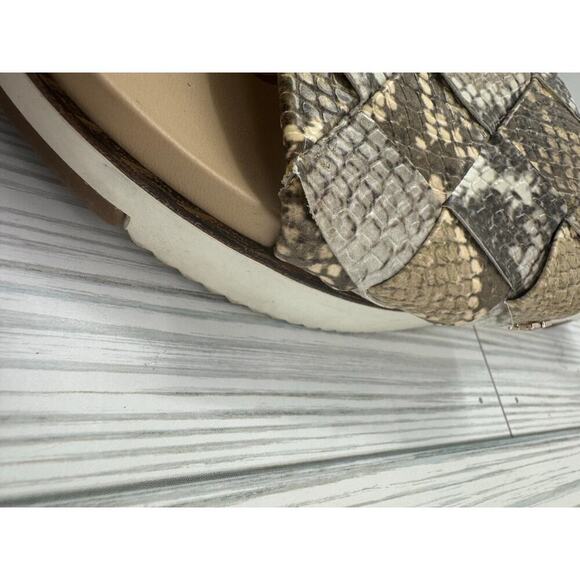 SAM EDELMAN Sz 9 M‎ Sandals Sport Slide Adaley Beige Woven Vegan Snake Comfort - Picture 10 of 11